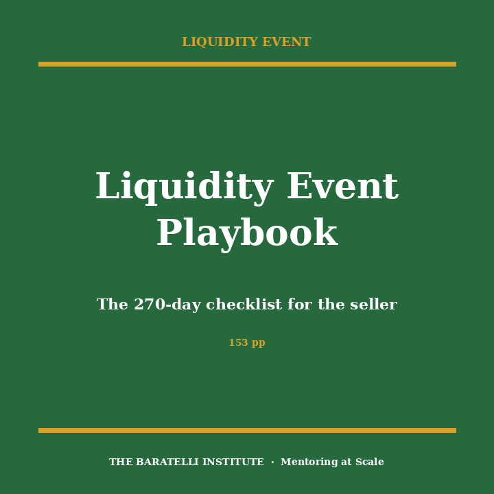 Liquidity Event Playbook cover