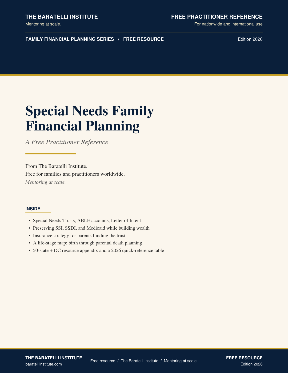 Special Needs Family Financial Planning guide cover