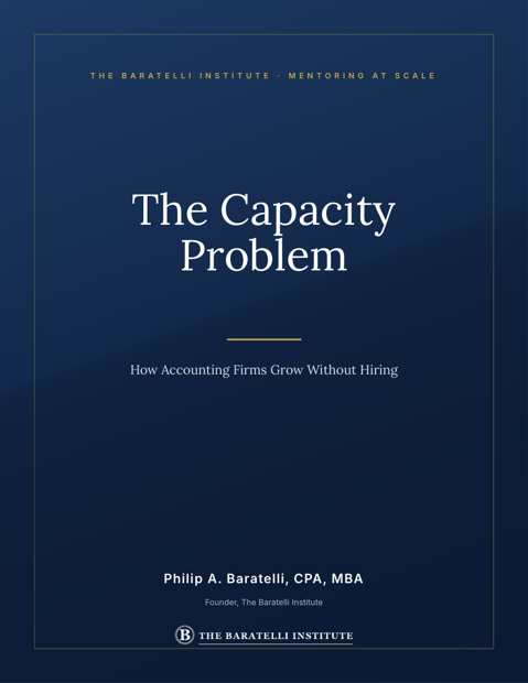 Cover of The Capacity Problem, a white paper from Baratelli