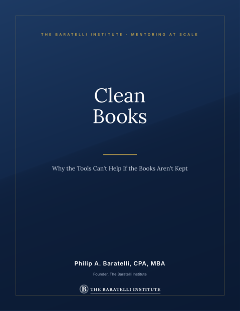 Cover of Clean Books, a guide from Baratelli